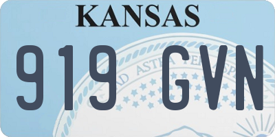 KS license plate 919GVN