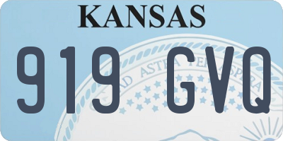 KS license plate 919GVQ