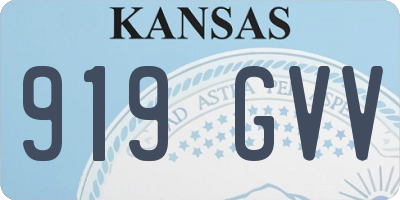 KS license plate 919GVV