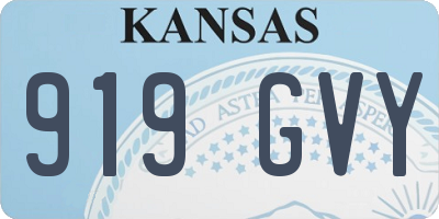 KS license plate 919GVY