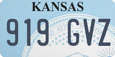 KS license plate 919GVZ