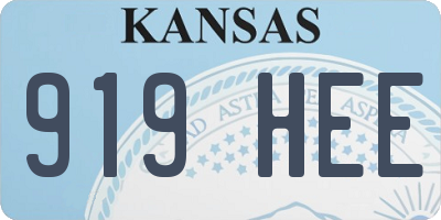 KS license plate 919HEE