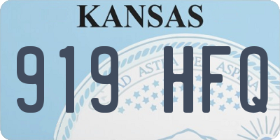 KS license plate 919HFQ