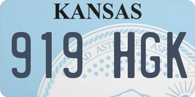 KS license plate 919HGK