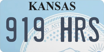 KS license plate 919HRS