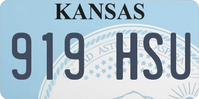 KS license plate 919HSU