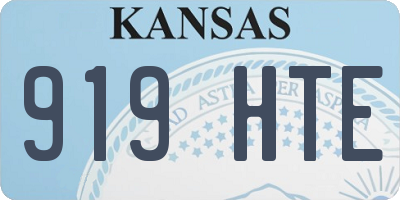 KS license plate 919HTE