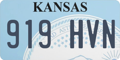 KS license plate 919HVN