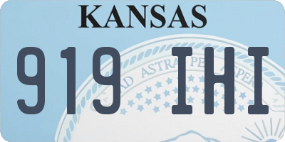 KS license plate 919IHI