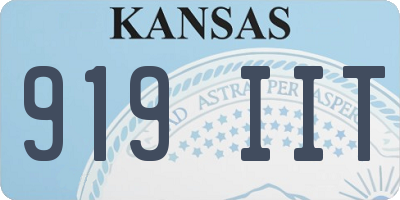 KS license plate 919IIT