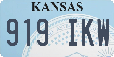 KS license plate 919IKW