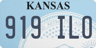 KS license plate 919ILO