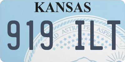 KS license plate 919ILT