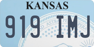 KS license plate 919IMJ