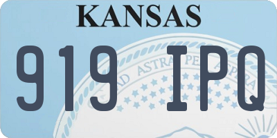 KS license plate 919IPQ