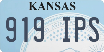 KS license plate 919IPS