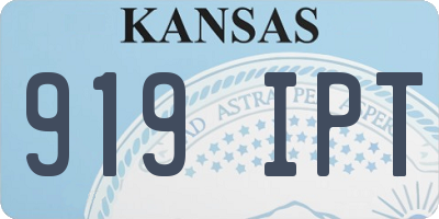 KS license plate 919IPT