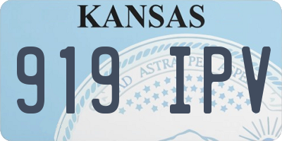 KS license plate 919IPV