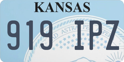 KS license plate 919IPZ