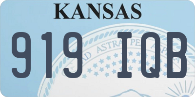 KS license plate 919IQB