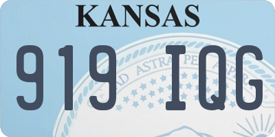 KS license plate 919IQG