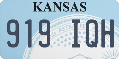 KS license plate 919IQH