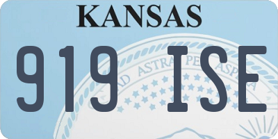 KS license plate 919ISE