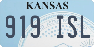 KS license plate 919ISL