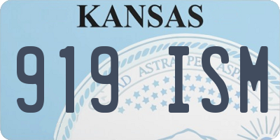 KS license plate 919ISM