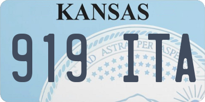 KS license plate 919ITA