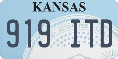 KS license plate 919ITD
