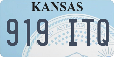 KS license plate 919ITQ