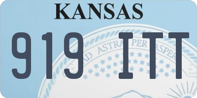 KS license plate 919ITT