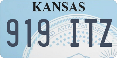 KS license plate 919ITZ