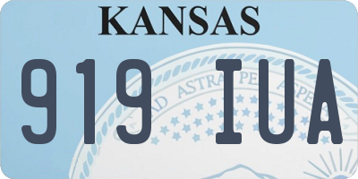 KS license plate 919IUA