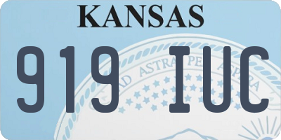 KS license plate 919IUC