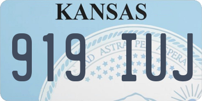 KS license plate 919IUJ