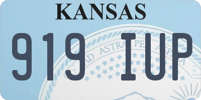 KS license plate 919IUP