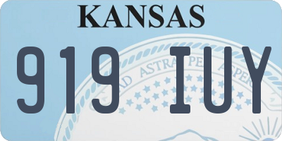KS license plate 919IUY