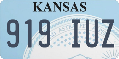 KS license plate 919IUZ