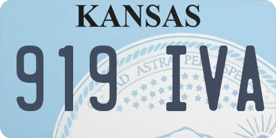 KS license plate 919IVA