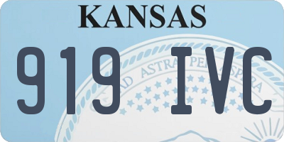 KS license plate 919IVC