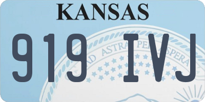 KS license plate 919IVJ