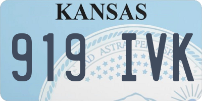 KS license plate 919IVK