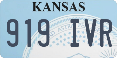 KS license plate 919IVR