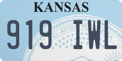 KS license plate 919IWL