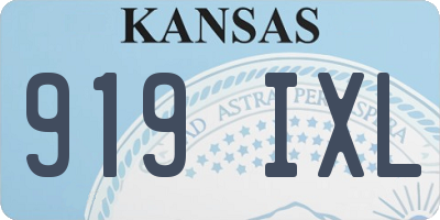 KS license plate 919IXL