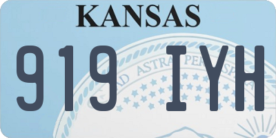 KS license plate 919IYH