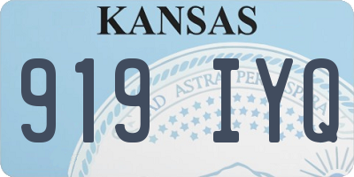 KS license plate 919IYQ