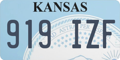 KS license plate 919IZF